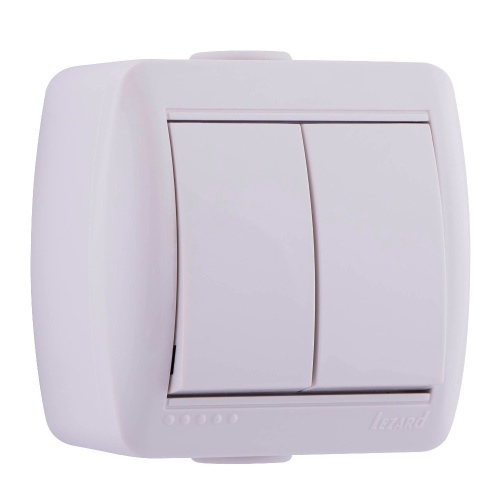 710-0200-101 NATA Выключатель двойной белый