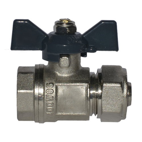 Кран шаровый для м/п труб 3/4" ВР, бабочка, тов-031938