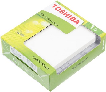 Внешний HDD Toshiba 1Tb Canvio Ready [HDTP210EW3AA] 2.5" USB 3.0 белый, Cache 8 МБ