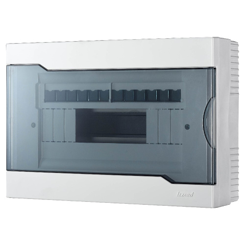 730-2000-012 Бокс с прозрачной крышкой ЩРН-П-12 для нар/уст.12-х модульных устр.