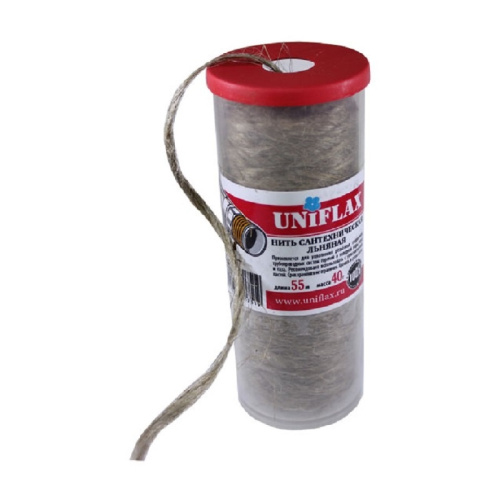 Нить сантехническая льняная д/резьбовых соединений 55м, 40гр., тов-166183