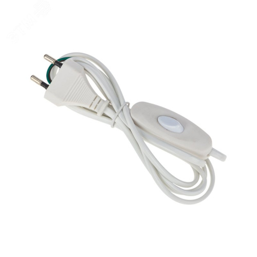 Шнур сетевой  1.8М  с выключателем  без розетки  2.5A-220V  белый  REXANT