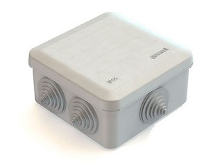 Коробка распределительная 100х100х50 IP55 PLEXUP 41255-R 6 вводов для открытой установки, 736607