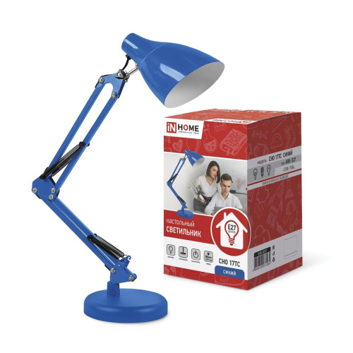 Светильник настольный под лампу на основании СНО 17ТС 60Вт E27 230В СИНИЙ (коробка) IN HOME