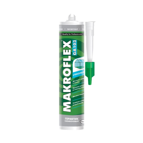 Герметик силиконовый Macroflex GA103 силиконовый стекольный, ПРОЗРАЧНЫЙ, (0,30л), тов-163847