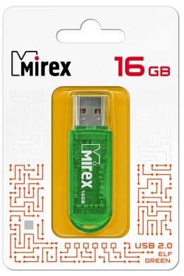 USB 2.0 Mirex  ELF GREEN (16Gb) ecopack