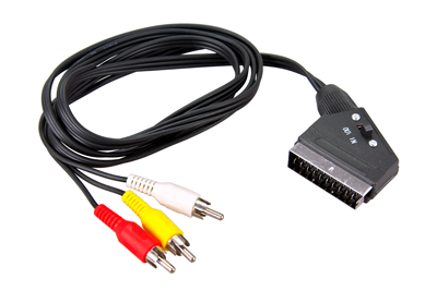 Шнур SCART Plug - 3RCA Plug с переключателем 1.5М REXANT