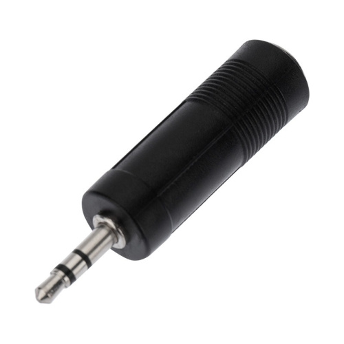 Переходник 3,5мм стерео штекер - 6,3мм стерео гнездо, пластик REXANT