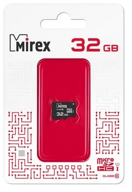 Карта памяти MIREX microSDHC 32Gb (UHS-I, Class 10) б/a
