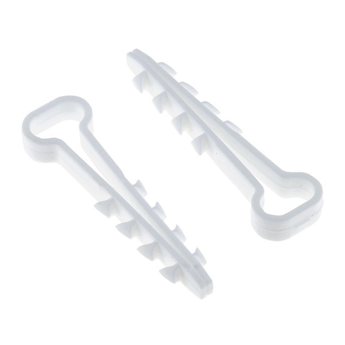 Дюбель-хомут для плоского кабеля 5-10 мм нейлон белый (уп. 100 шт.), тов-190598