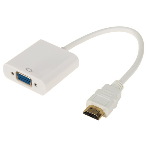 Переходник штекер HDMI - гнездо VGA, провод + шнур стерео 3,5 мм с питанием  REXANT