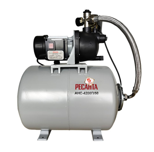 Автономная насосная станция АНС-4200П/50 50 литров, 1200Вт (датчик сухого хода), Ресанта, 77/1/7