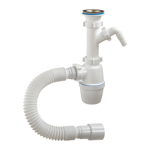 Сифон д/раков. и мойки 1 1/2"х40мм с вып. и отв. для с/м и г/труб. 40х40/50, реш.d=70мм А-40059 ОРИО, тов-148233