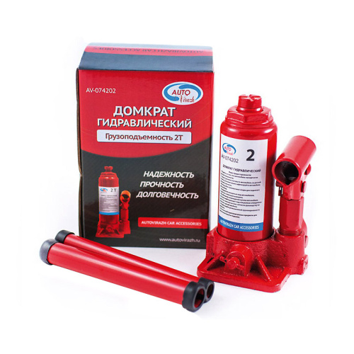 Домкрат бутылочный нагрузка до 2 т, тов-163424