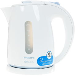 Электрочайник Philips HD 4646/70 [1.5 л, 2400 Вт, закрытая спираль, пластик, фильтр, белый/синий]