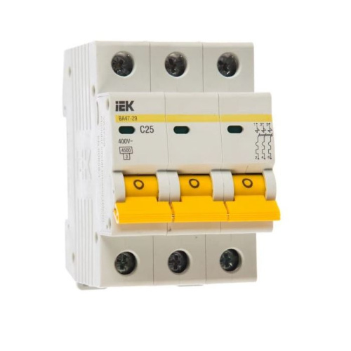 Выключатель авт. ВА47-29 3п   25А  х-ка C   4,5кА  MVA20-3-025-C  IEK, 6731