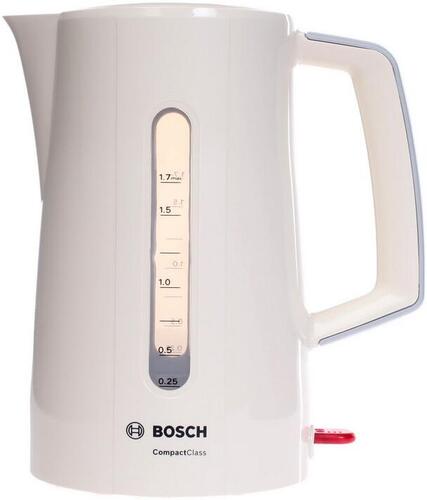 Электрочайник Bosch TWK 3A017 бежевый [пластик, 1.7 л, 2400 Вт, фильтр, скрытый нагревательный элемент]
