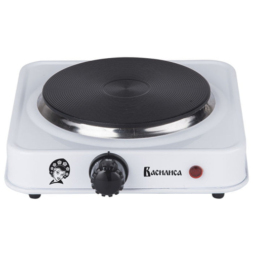 Эл. плитка "Василиса" ВА-904 1-конф. ЧУГУН белая 1000Вт, терморегулятор