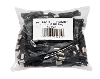 РАЗЪЁМ  питания штекер 2.1 х 5.5 x 10 мм  REXANT