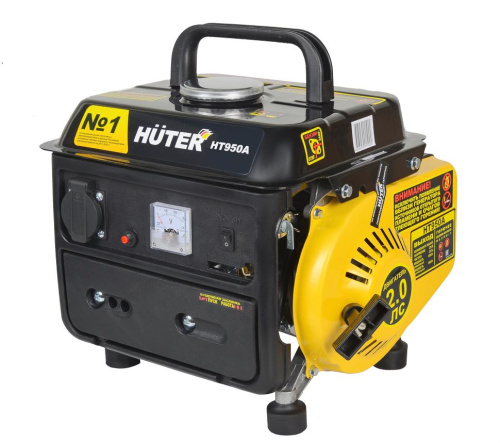 Электрогенератор бензиновый "HUTER"   HT950A (650-950Вт) двухтактный, 534 г/кВт*ч, 17кг, 64/1/1