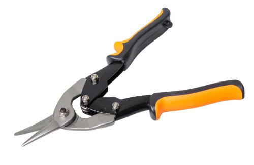 Ножницы по металлу 250 мм., прямой рез, двухкомпонентные рукоятки "ВИХРЬ"