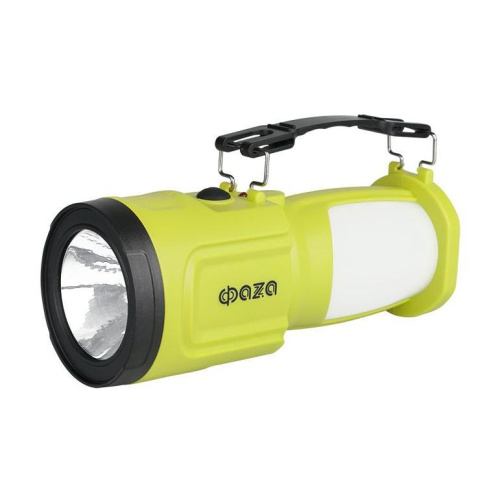Фонарь ФАZA Accu F8- L1W/L24 (2в1 - фонарь+кемпинг, заряд от 220 V и от солнечной панели) зеленый