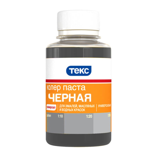 Колер для краски Текс универсальный чёрный (0,1 л), тов-023405