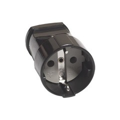 Кабельная розетка 2П+3 16А 250В черная TDM SQ1806-0132