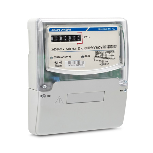 Счетчик  ЦЭ 6803В/1   1-7,5А/220/380В (3ф, 4пр.) М7 Р32, 405781