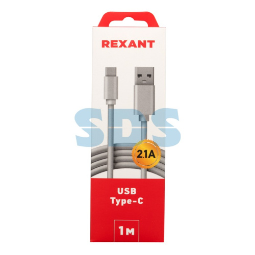 Кабель USB-Type-C /2A/PVC/white/1m/REXANT