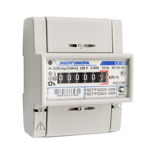 Счетчик СЕ 101 R5 145М6 кл.1,0  5-60А ( под DIN-рейку) 78191