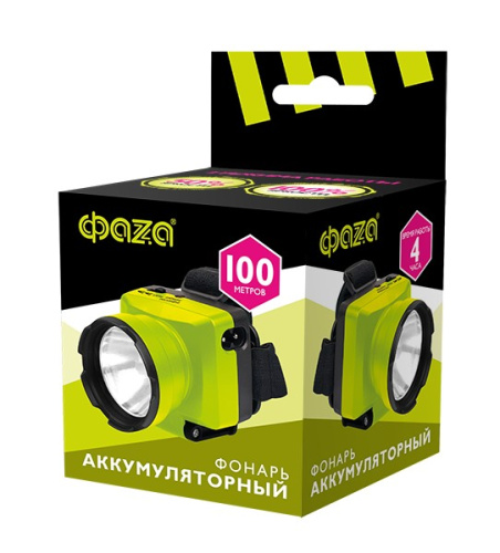 Фонарь ФАZA Accu FH7-L1W-gn  1W LED, зелёный, налобный, аккумуляторный