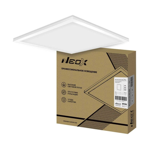 Панель светодиодная универсальная ДВО-02 4065-ОПАЛ 40Вт 6500К 595х595х25мм NEOX