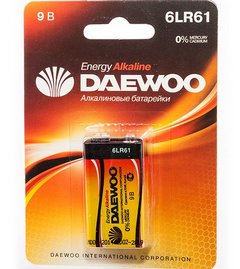 Эл-т питания 6LR61  Daewoo Energy Alkaline BL-1, крона