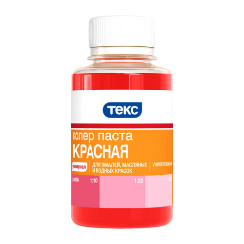 Колер для краски Текс универсальный красный (0,1 л), тов-023391