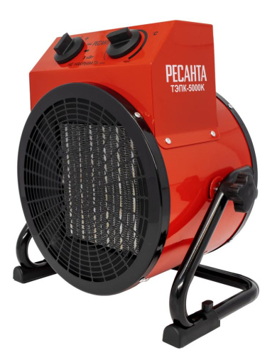 Тепловая электрическая пушка "РЕСАНТА" ТЭПК-5000К (КРУГЛАЯ, керам.нагревательный элемент) 67/1/25