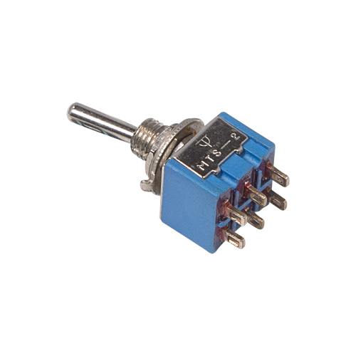 Тумблер 250V 3А (6c) ON-ON двухполюсный Micro (MTS-202) (уп. 10шт.)