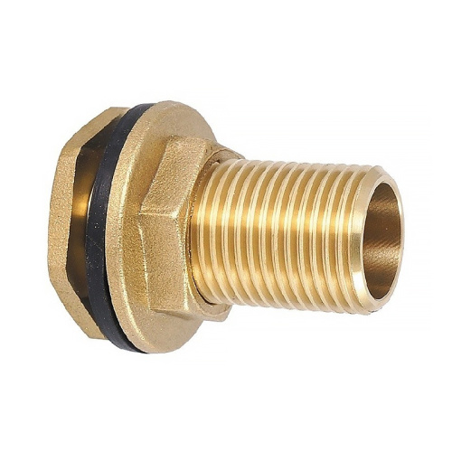 Отвод врезка д/резервуара резьбовой 1/2" НР в сборе, латунь, тов-170727