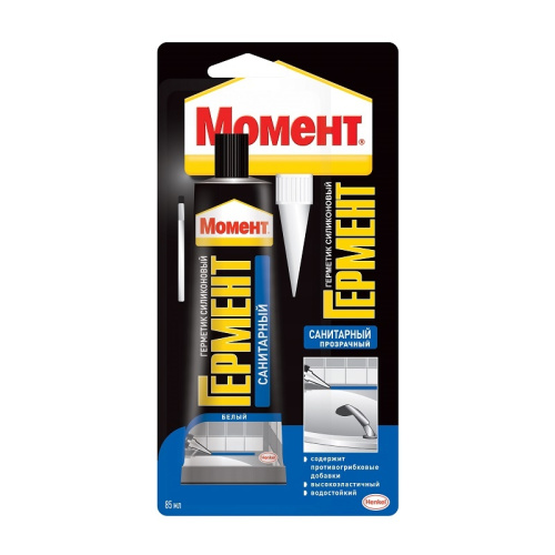 Герметик Момент Гермент силиконовый Санитарный, ПРОЗРАЧНЫЙ, (85 мл), тов-120093