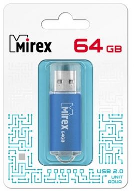 USB 2.0 Mirex  UNIT AQUA (64Gb) ecopack