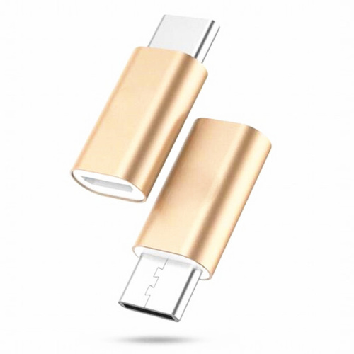 Переходник USB Type-C 3.1 - USB B micro, (шт/гн), золотой, Атом, 31047