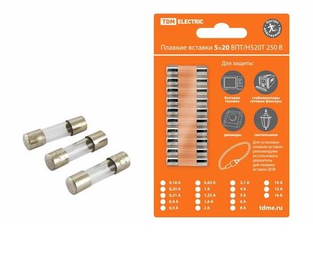Плавкая вставка Н520Т 10А 250В упак (10 шт.) TDM SQ0738-0116
