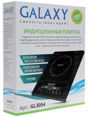 Плитка электрическая Galaxy GL3054 черный [2 кВт, конфорок - 1, покрытие - стеклокерамика, индукция]