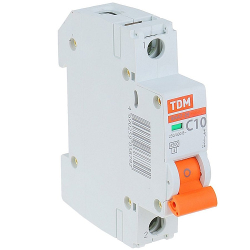 Автоматический выключатель  ВА47-29 1Р 10А 4,5кА х-ка С TDM SQ0206-0072