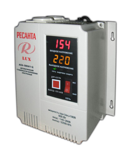 Стабилизатор LUX РЕСАНТА АСН-500Н/1-Ц, 63/6/39