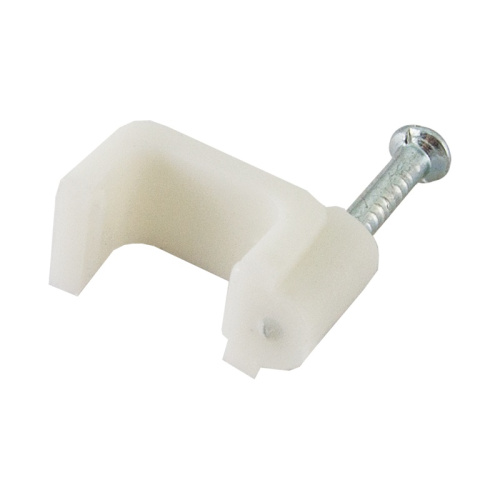 Скоба для эл. кабеля d=6мм IP30, плоская пластиковая (уп. 50 шт.), SQ0513-0010, TDM, тов-064143