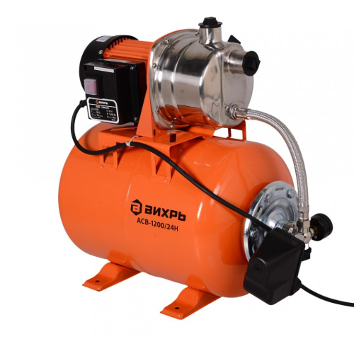 Насосная станция водоснабжения "ВИХРЬ" АСВ-1200/24Н (Нержавейка), 68/1/6