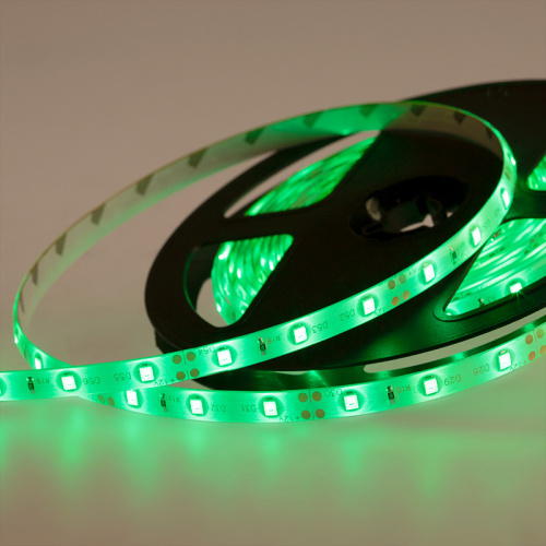 LED лента в силиконе, ширина 8 мм, IP65, SMD 3528, 60 диодов/метр, 12V, 4.8w/m (зеленая)