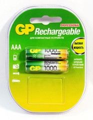 Аккумулятор  GP AAА  1000 mA 100AAAHC BL-2 NiMH