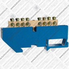 Шина "N" нулевая с изолятором на DIN-рейку 6x9мм стойка бол. 8 групп TDM SQ0801-0027